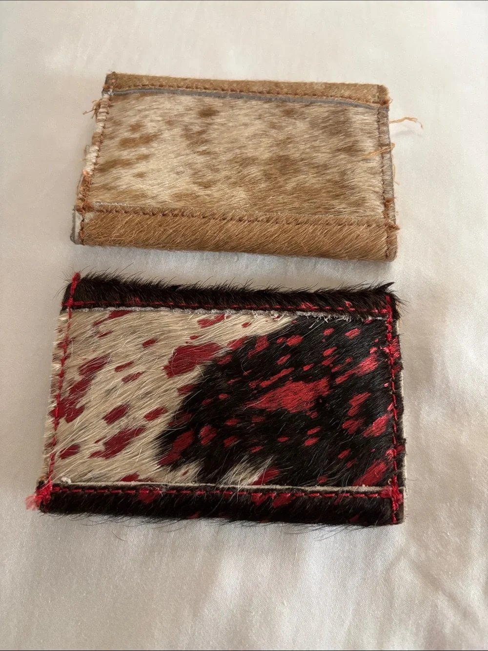 American Darling Tan Hair-On Leather card holder Wallet